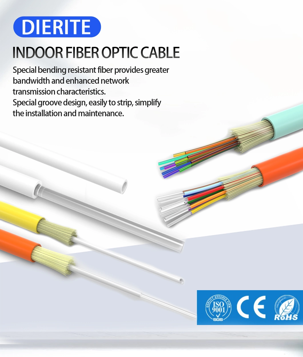 Cp900Ψ M orΨ 600|Jm Sxc Single-Core Optical Cable for Optical Fiber Active Connection Jumper or Pigtail