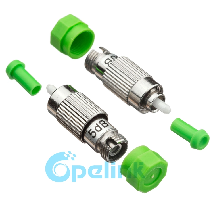 Factory Supply FC/APC Female to Male Fiber Optic Attenuator, Plug-in Fixed Optical Attenuator