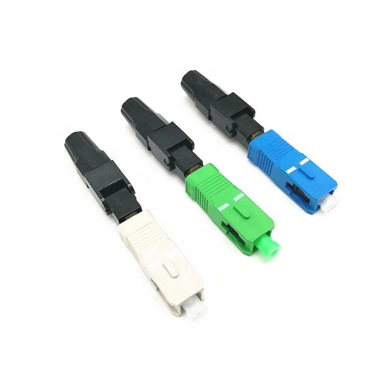 Hot Sale Fiber Optic Equipment FTTH Singlemode Pre-Polished Tools Sc/APC Plastic Quick Fiber Optic Fast Connector