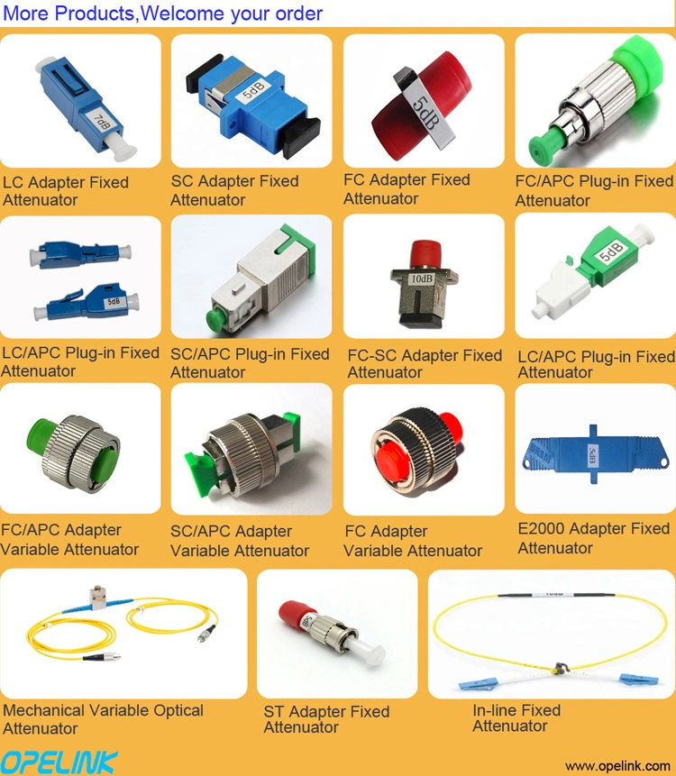 Optical Fixed Attenuator Singlemode Sc/Upc Male-Female Plug-in Fiber Optic Attenuator