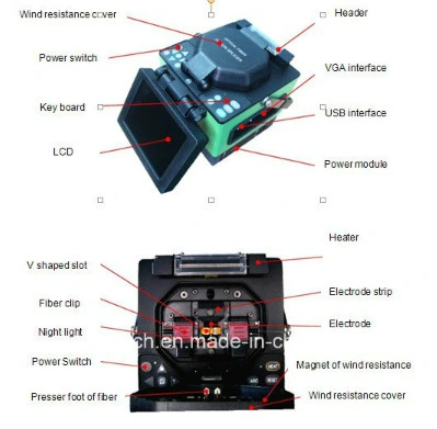Fast Fibre Connection FTTH Fiber Optic Fusion Splicer with Cleaver